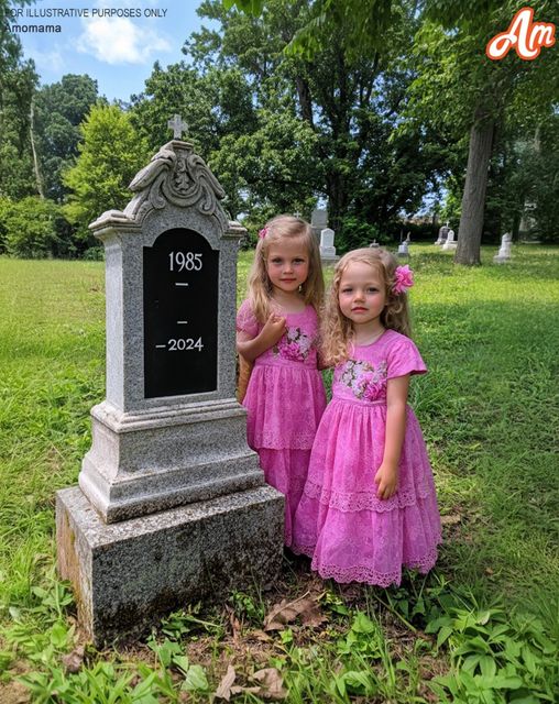 The girls visit their dad’s grave to “show” him their new dresses as he had wished, only to find two boxes with their names on them