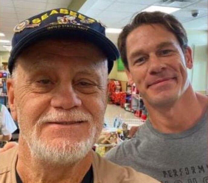 After John Cena purchases groceries for a widowed veteran, his family is referring to him as the “kindest man.”