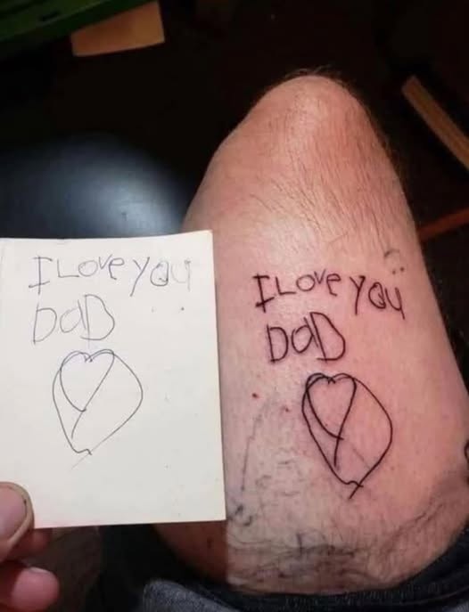 Father Tattoos Daughter’s Last Drawing