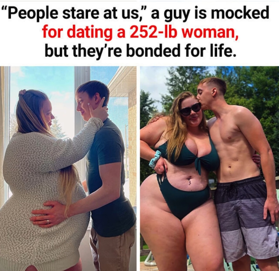 “People Stare at Us,” A Guy Is Mocked for Dating a 252-lb Woman, but They’re Bonded for Life