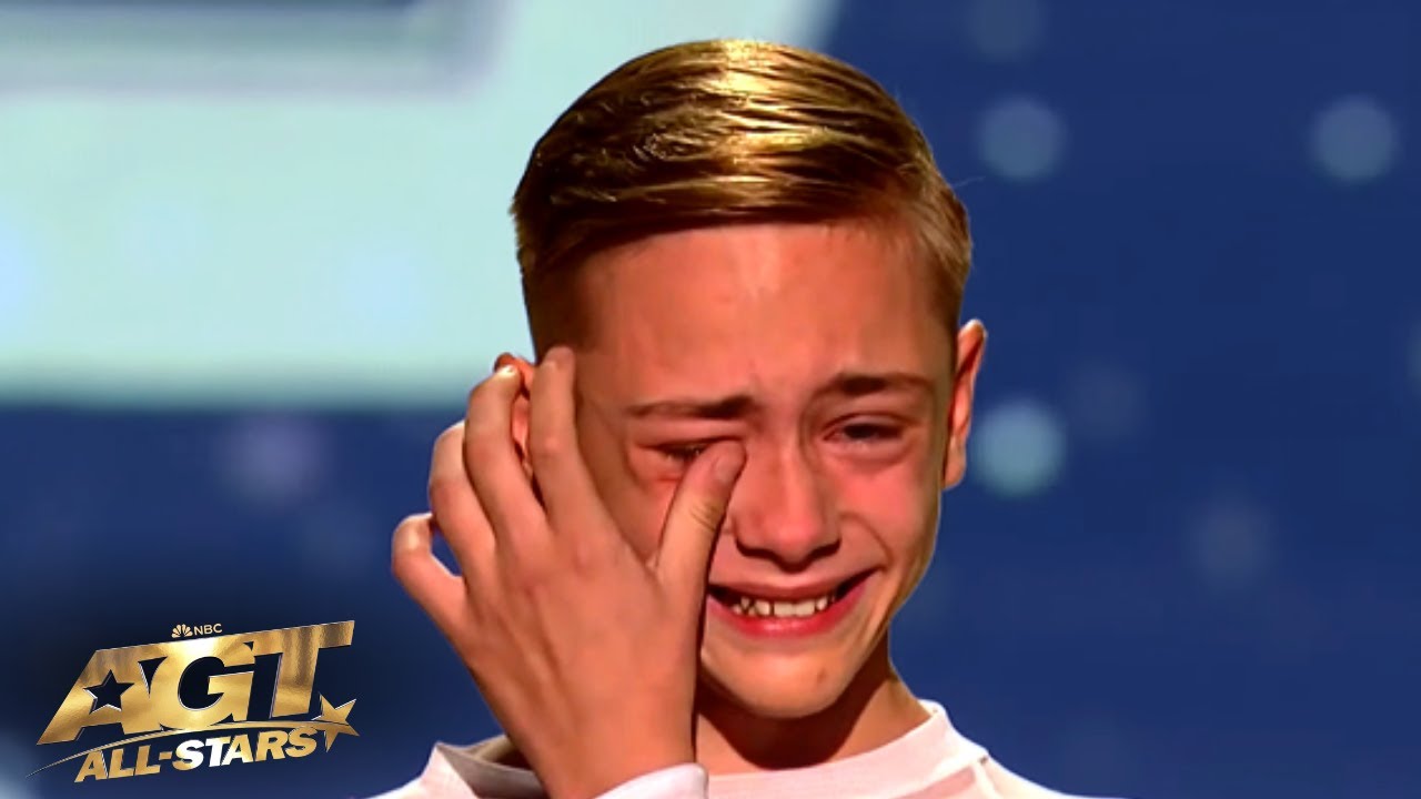 Nervous 14-Y.O. Winner of Romania’s Got Talent IN TEARS as He Enters America’s Got Talent All-Stars