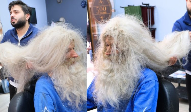 Elderly Man Gets First Haircut in Years—His Transformation Leaves Everyone Speechless!