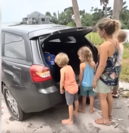 A single mother of four buys a used car