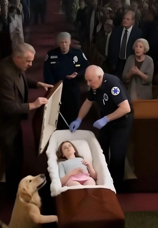 During my granddaughter’s funeral, her dog wouldn’t leave the casket alone—his barking shook us all.