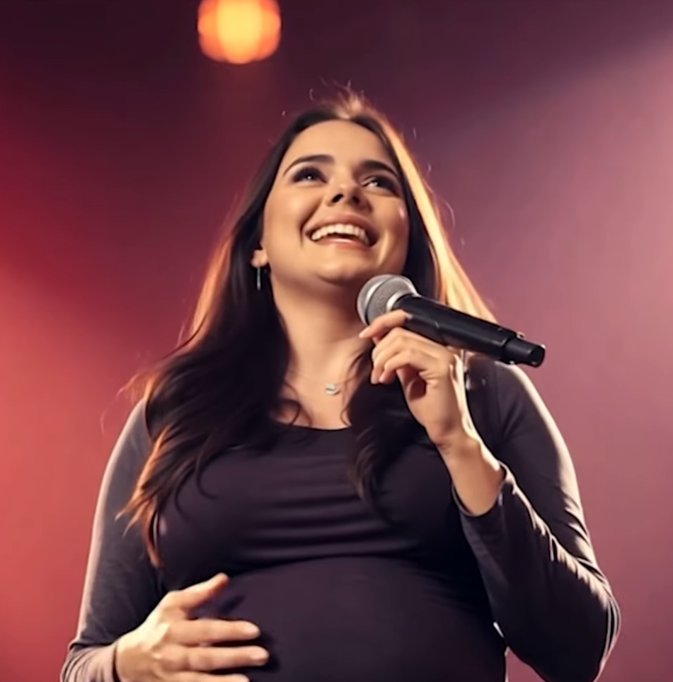 She Walked Onstage with a Baby Bump and a Smile… What Came Next Left the Audience Smiling Through Tears
