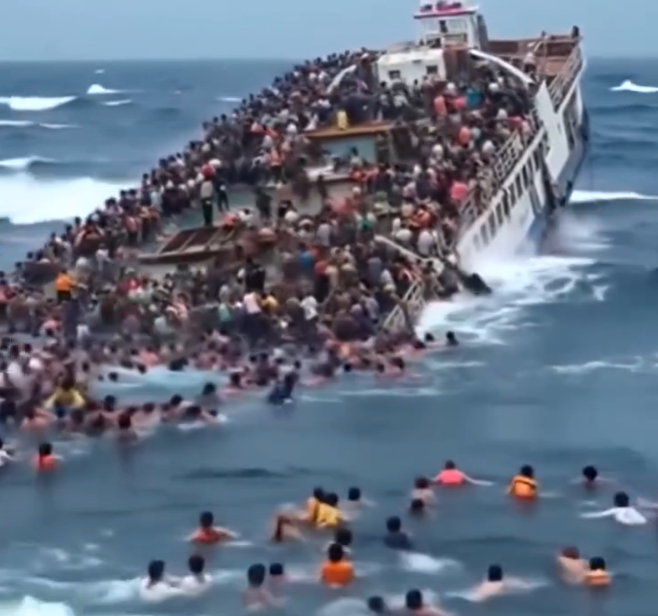 The middle of the ocean!