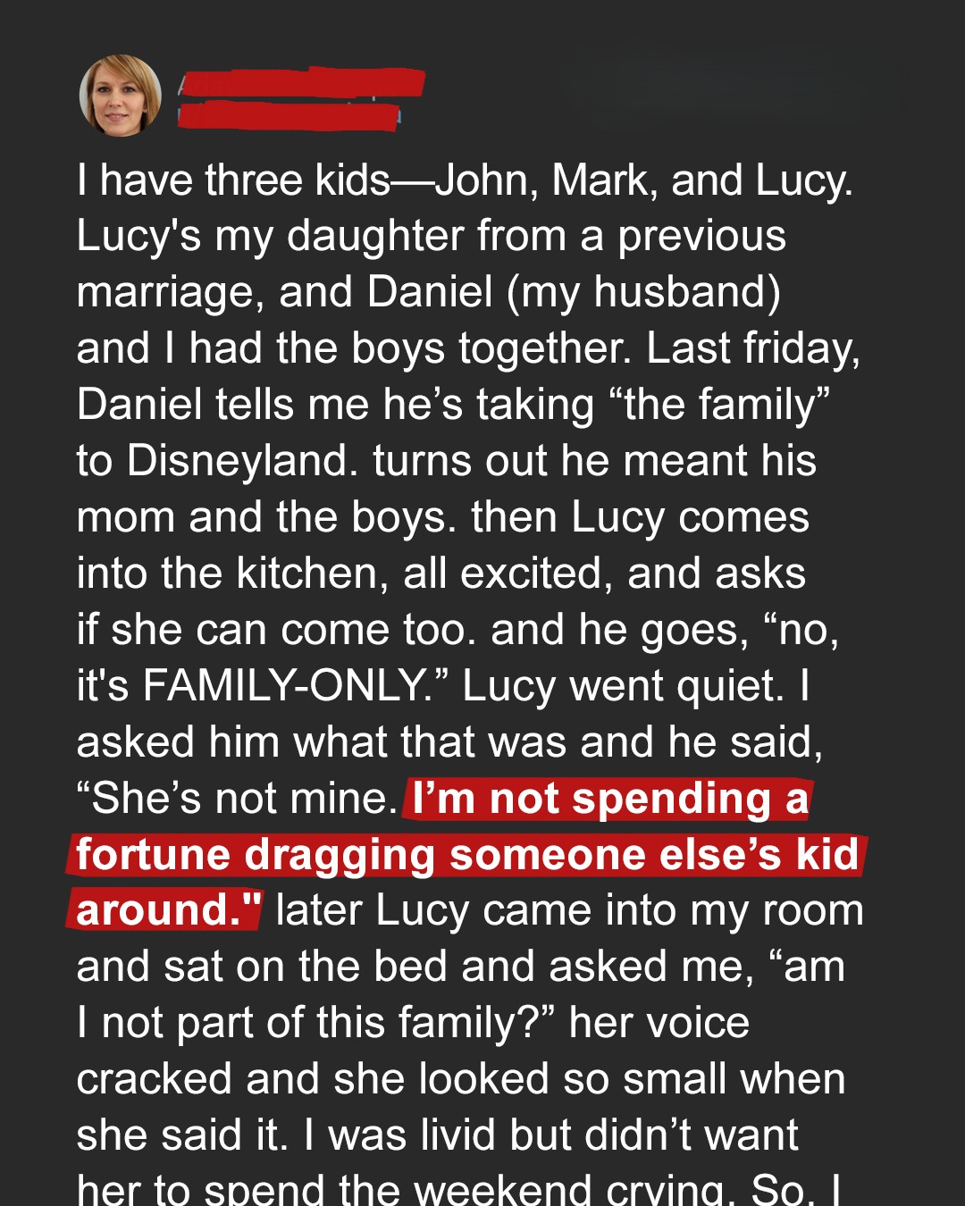My Husband Took His Sons on a Family-Only Trip And Left My Daughter at Home