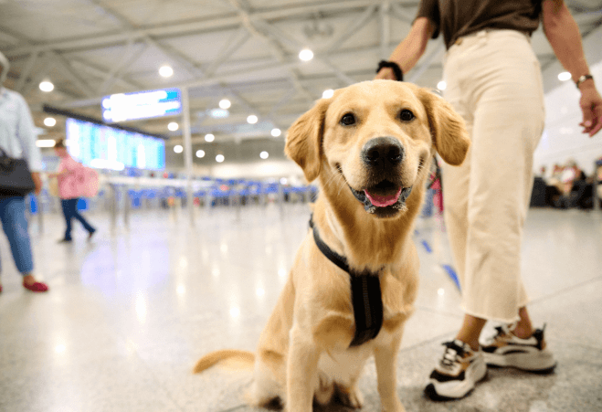 Little Girl Cries at Airport Gate,Then Her K9 Dog Does Something No…