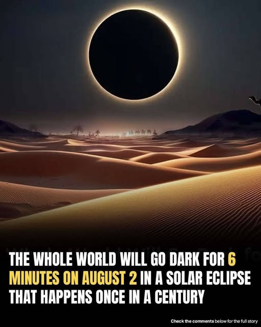 Earth will be cast into darkness for six minutes during a rare event not seen in a century