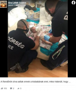 The police fed this baby in tears when it turned out that…