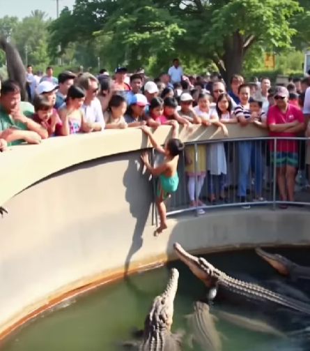 TERRIFYING FALL! Boy Plunges Into Crocodile Pool 