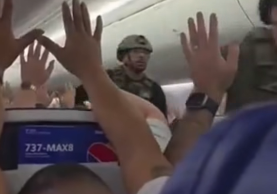 Shocking Video: Plane in the U.S. Forced to Make Emergency Landing After Security Threat On Board