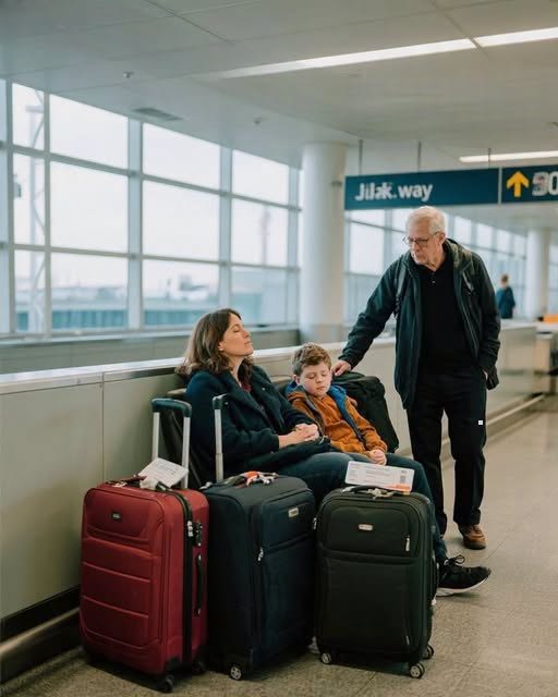 I discovered my widowed daughter-in-law holding my sleeping grandson at JFK. Next to her were three suitcases and a one-way ticket, compelling them to depart.