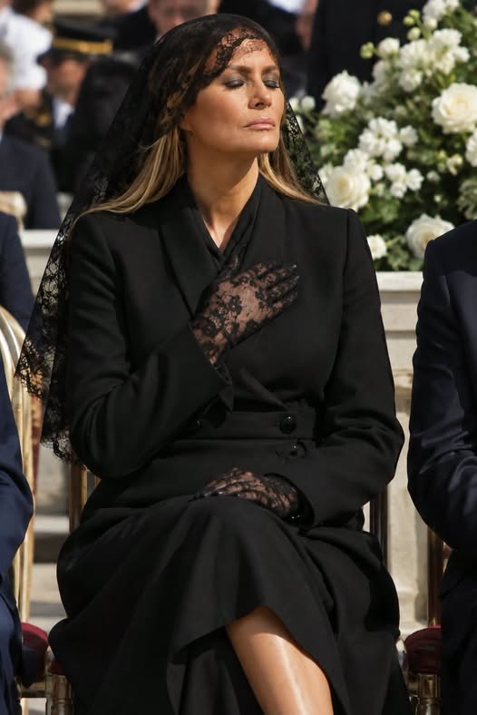 Our Thoughts and Prayers Are With Melania Trump The Silent Black Dress Moment That Stirred Concern