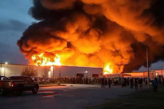 A Few Hours Ago a Big Fire Broke Out in M See More