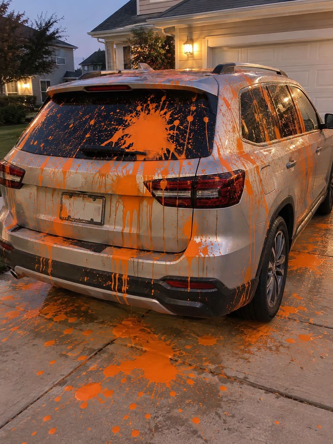 My Neighbor Poured Paint On My Car And Woke Up To Three Police Cars
