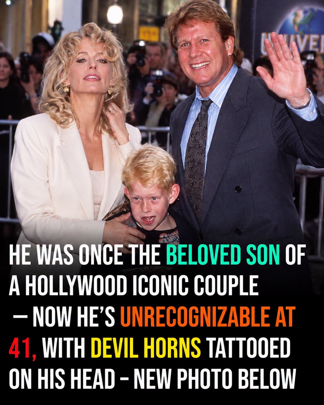 Once beloved Hollywood son, he’s now unrecognizable with horns inked his scalp