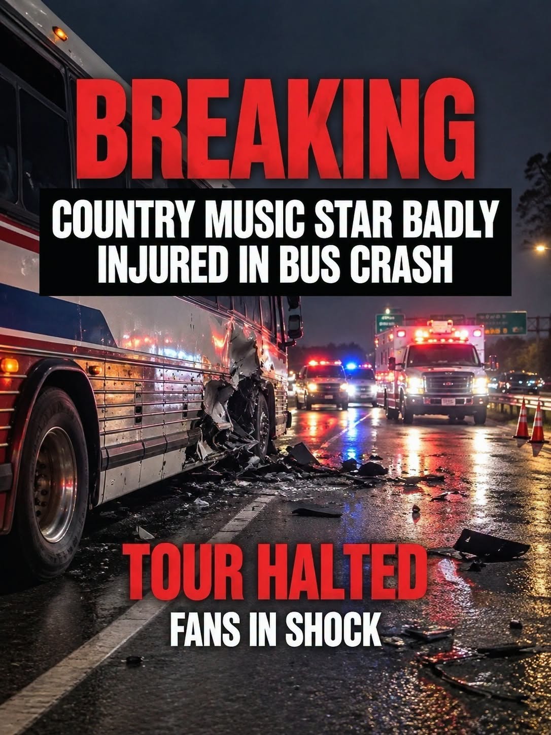 BREAKING: Country Music Star Injured in Tour Bus Crash