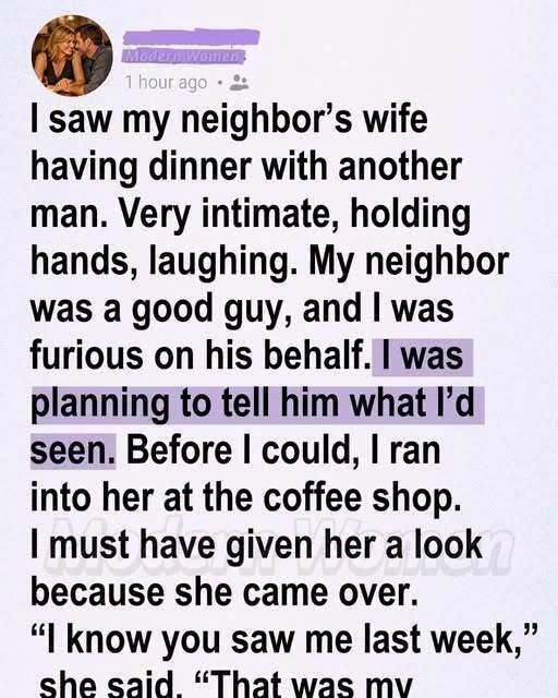 I Was About to Confront My Neighbor’s Wife About Cheating Then She Revealed the Truth That Shattered Me