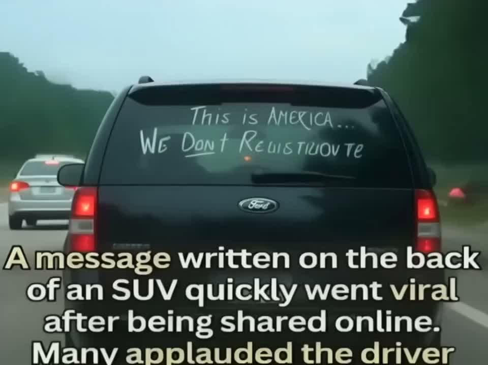 How One SUV Window Message Sparked a Nationwide Conversation About Success, Opportunity, and Fairness
