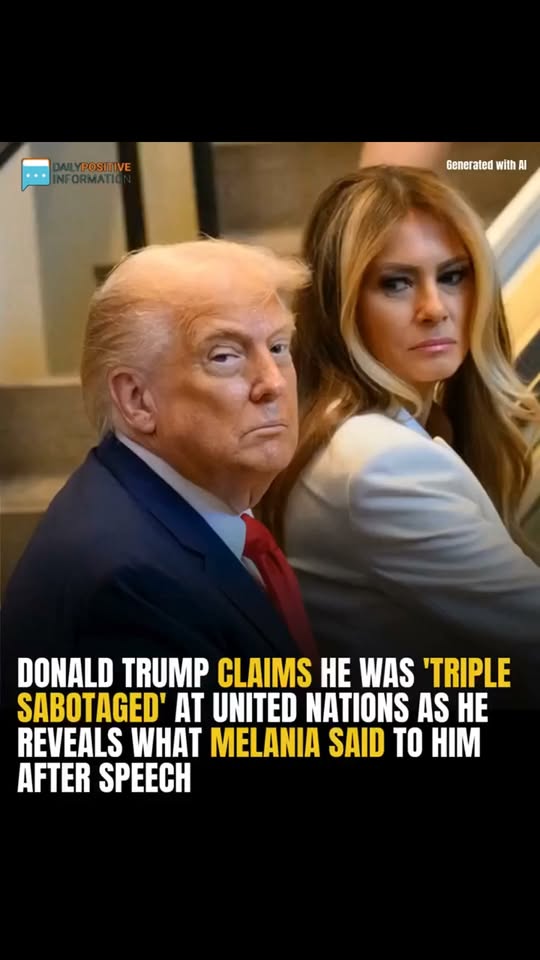 Trump Alleges Triple Sabotage at UN After Melanias Candid Remark