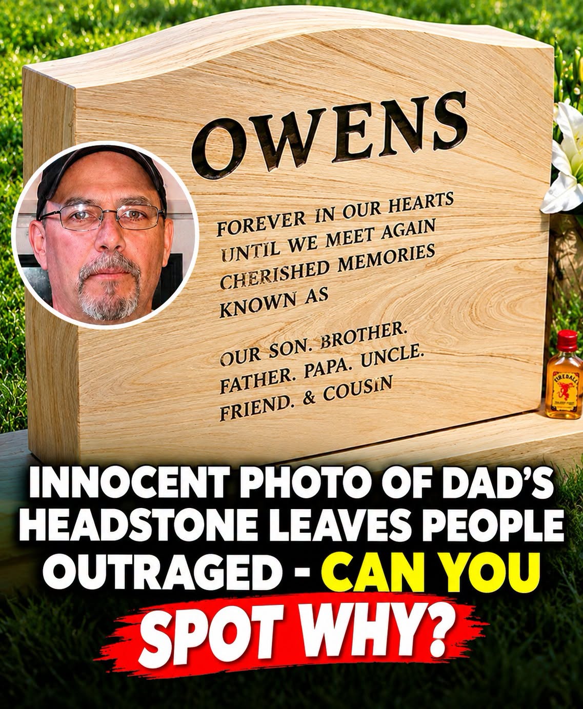 Dad’s Innocent Headstone Leaves People Outraged – Can You Spot What’s Wrong?