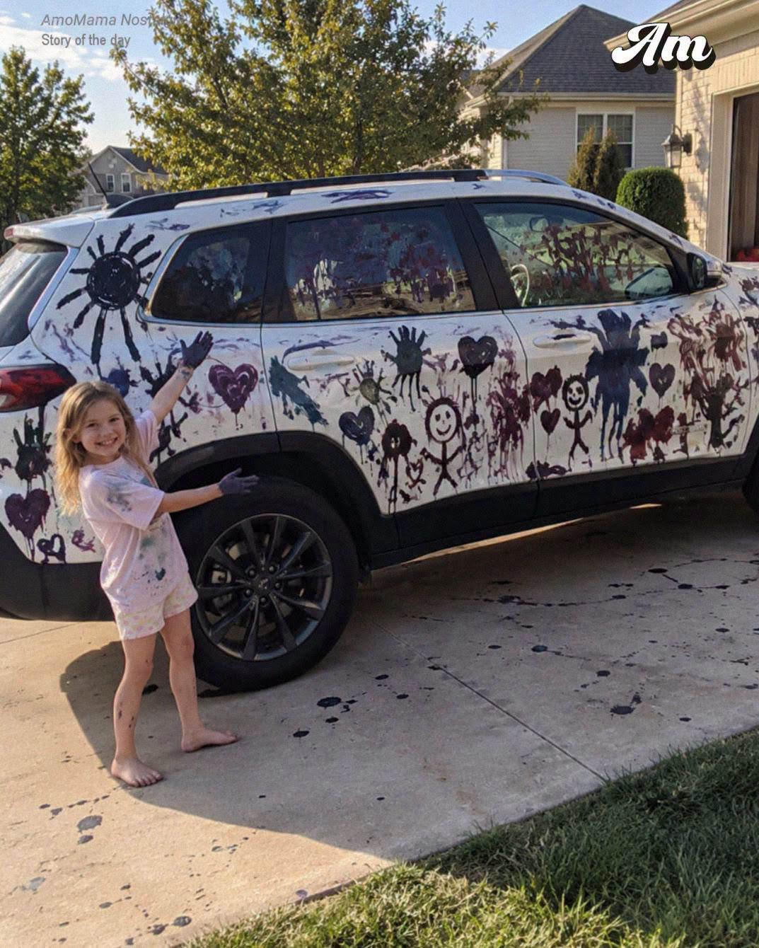 Girl Painted Her Aunts Car at a Birthday Party When Her Mom Refused to Pay Grandpa Taught Her a Lesson