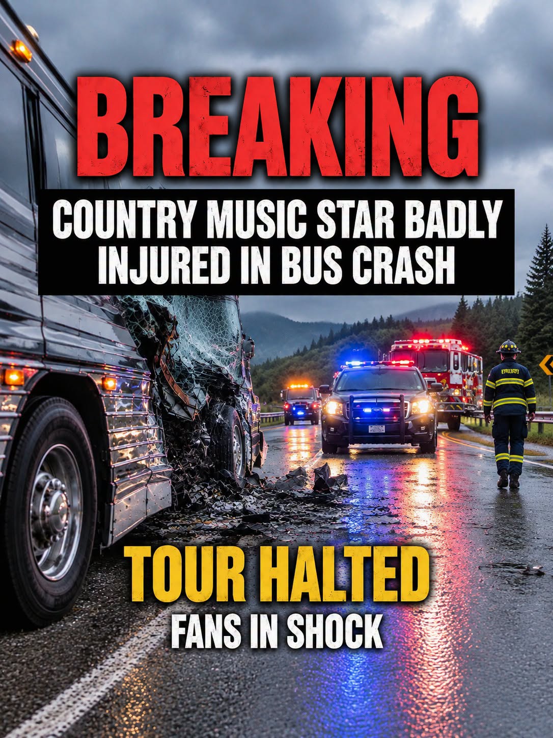 BREAKING: Country Music Star Injured in Tour Bus Crash