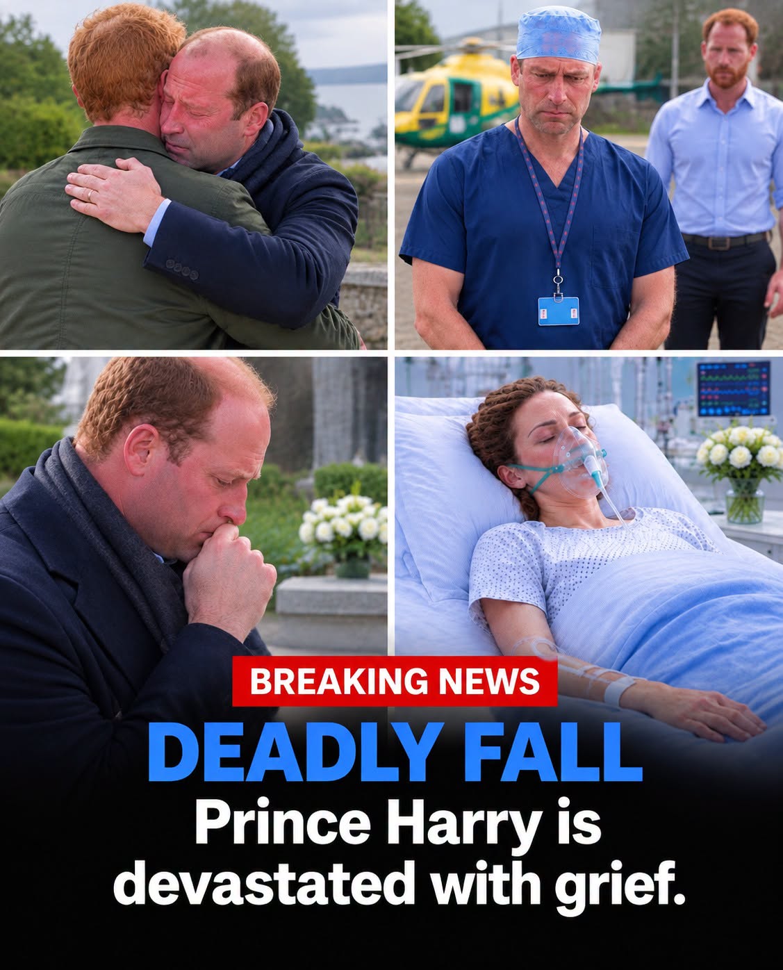DEADLY FALL Prince Harry Is Devastated With Grief With Heavy Hearts We Announce the Passing